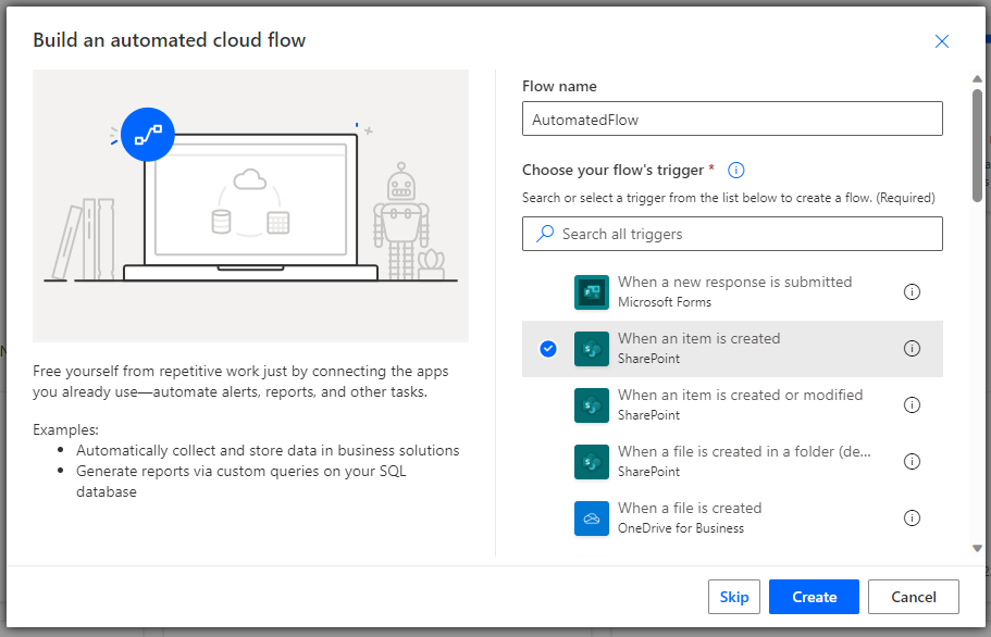 Automated Cloud flow