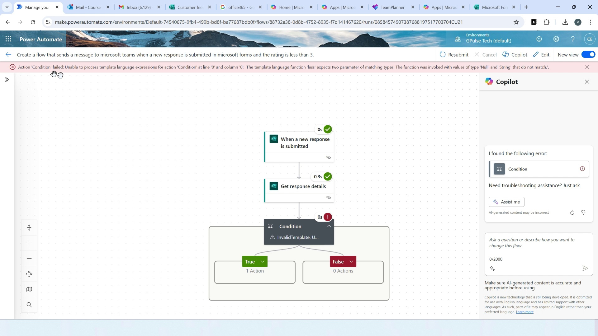 Co-Pilot demo flow creation - Condition Mismatch Co-Pilot demo flow creation - Condition Mismatch